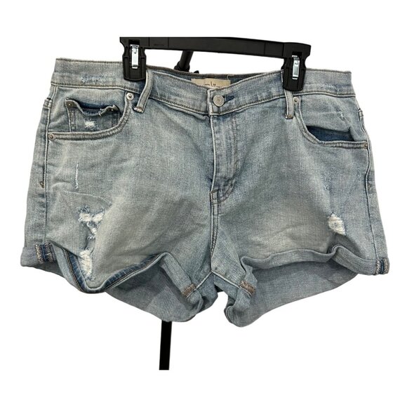 Gap 1969 Women's Distressed Denim Shorts Size 33 Light Wash - Picture 1 of 8